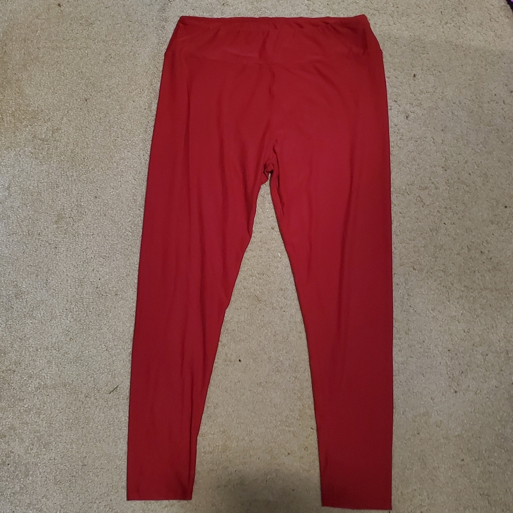 Lularoe tall and curvy red leggings